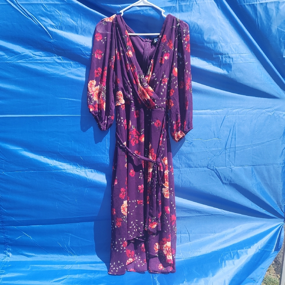 DKNY Purple Floral Dress